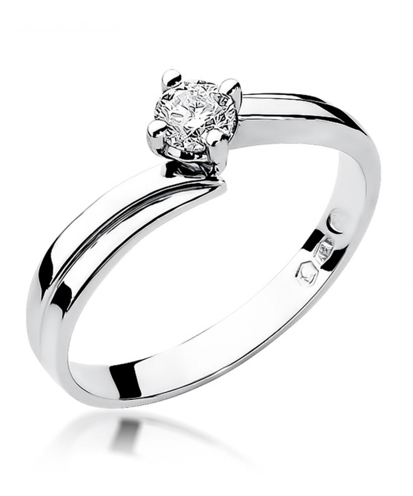 Pierścionek Bonore ze Złota próby 585 z diamentem 0,25 ct