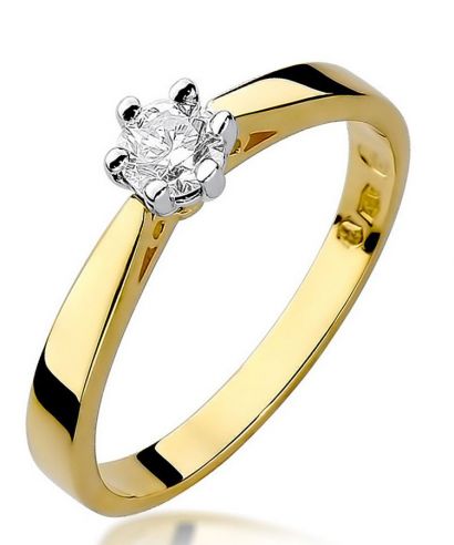 Pierścionek Bonore ze złota próby 585 z diamentem 0,25 ct