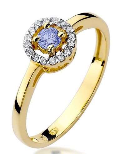Pierścionek Bonore ze złota próby 585 z tanzanitem 0,15 ct