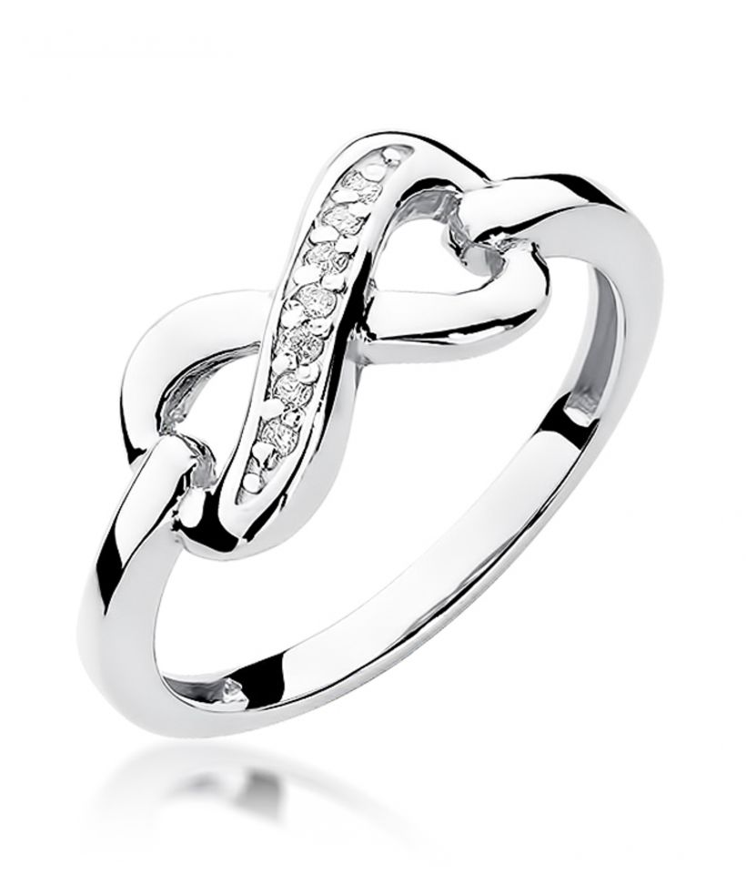 Pierścionek Bonore ze Złota próby 585 z diamentem 0,04 ct