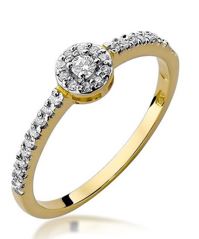 Pierścionek Bonore ze złota próby 585 z diamentem 0,05 ct