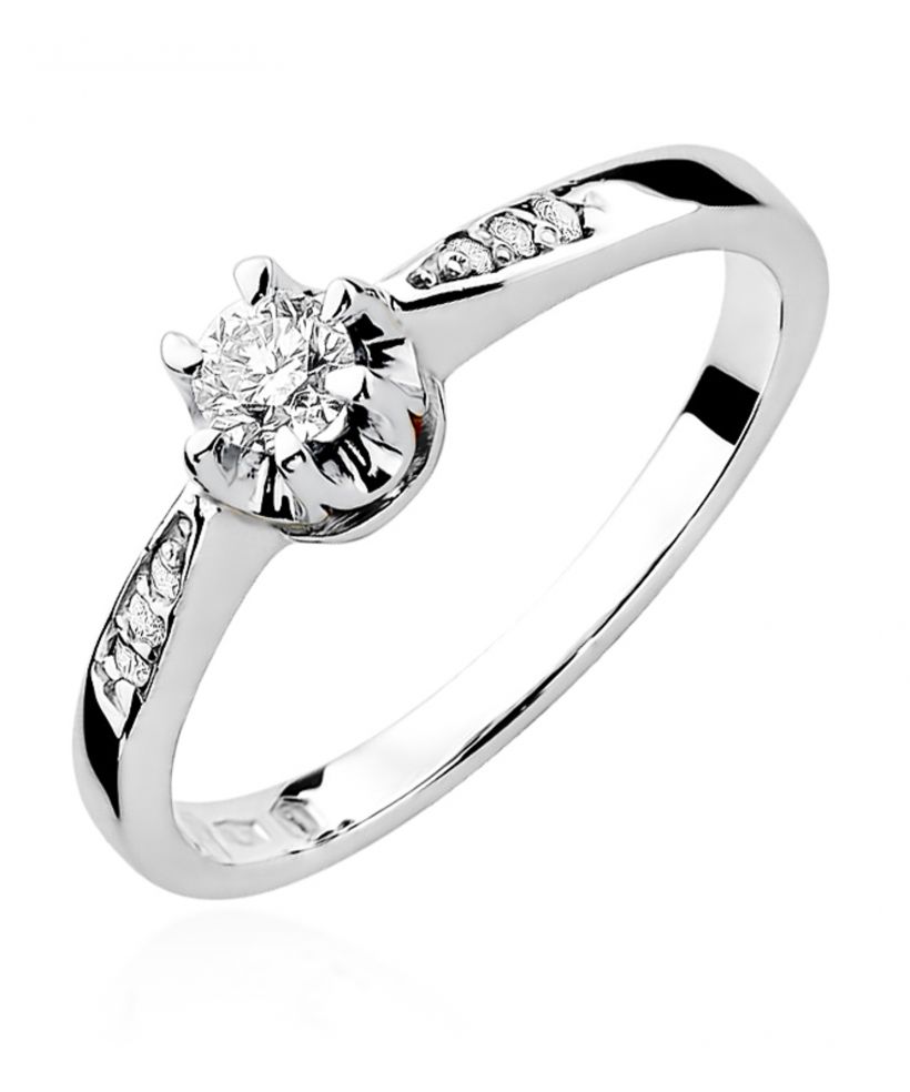 Pierścionek Bonore ze Złota próby 585 z diamentem 0,25 ct