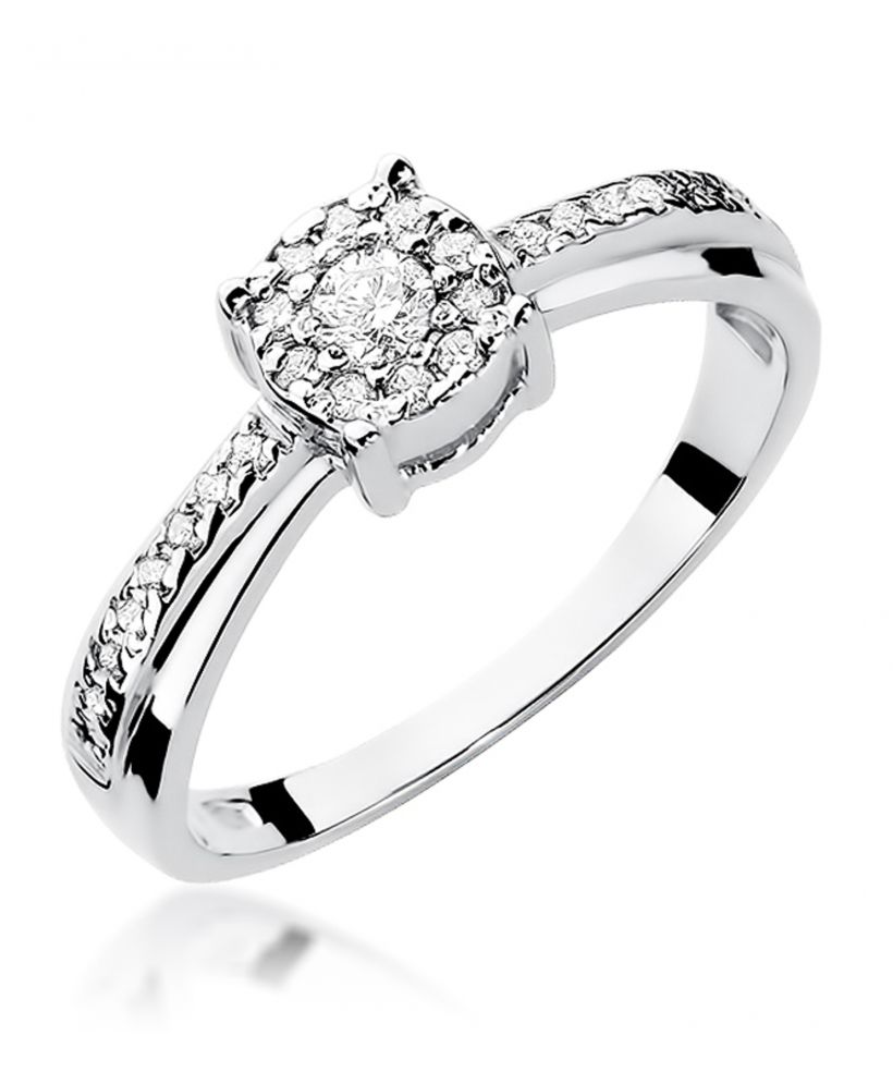 Pierścionek Bonore ze Złota próby 585 z diamentem 0,25 ct