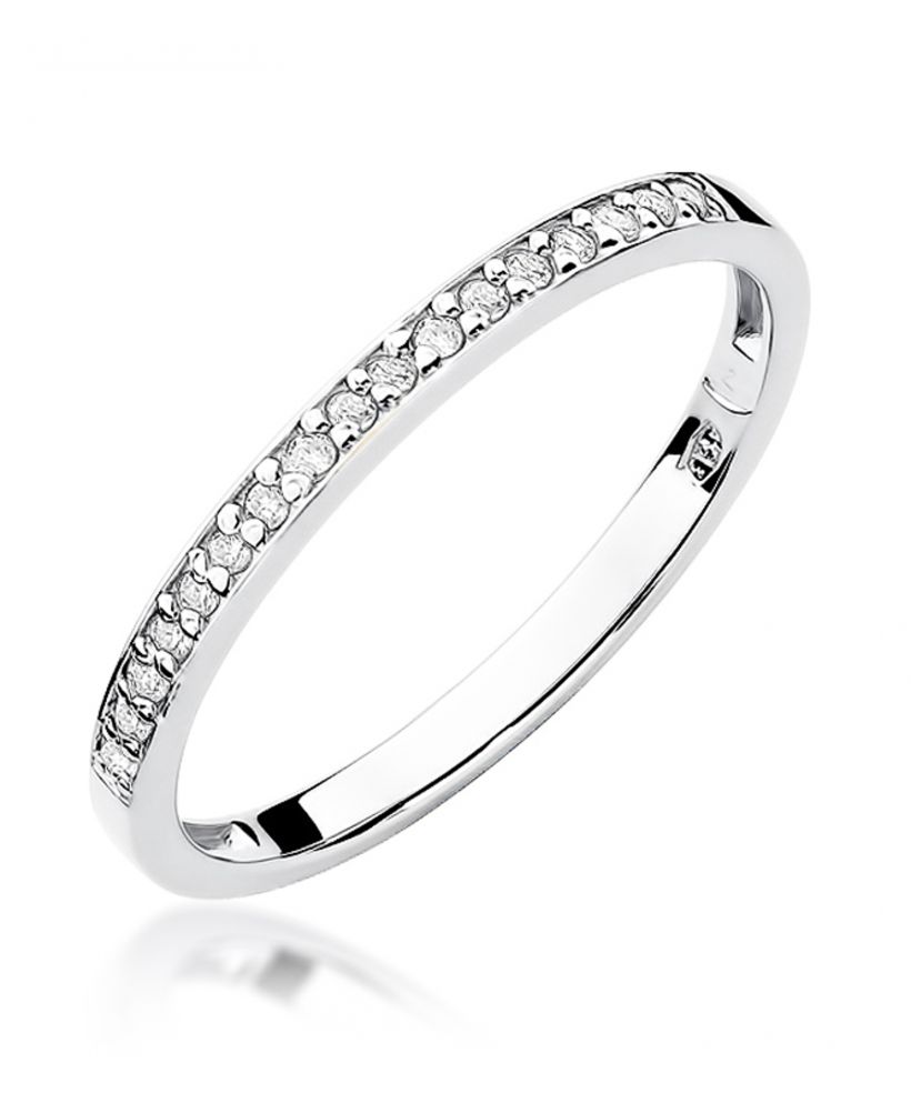 Pierścionek Bonore ze Złota próby 585 z diamentem 0,09 ct