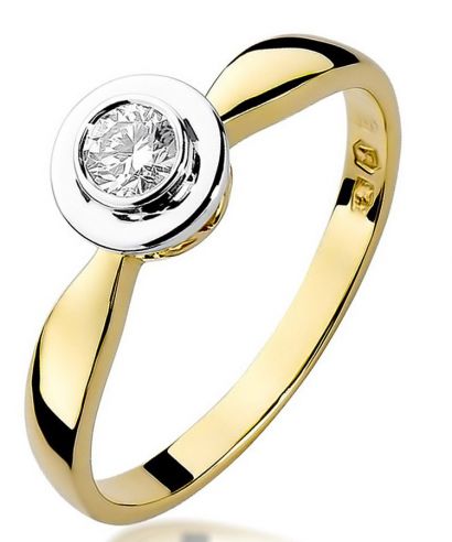 Pierścionek Bonore ze złota próby 585 z diamentem 0,15 ct
