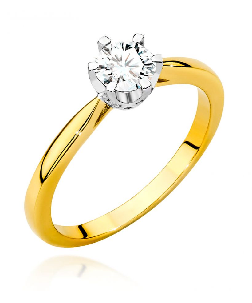 Pierścionek Bonore ze Złota próby 585 z diamentem 0,56 ct