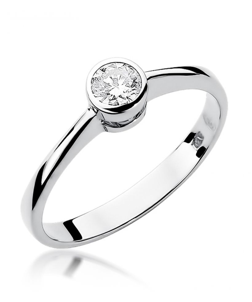 Pierścionek Bonore ze Złota próby 585 z diamentem 0,25 ct