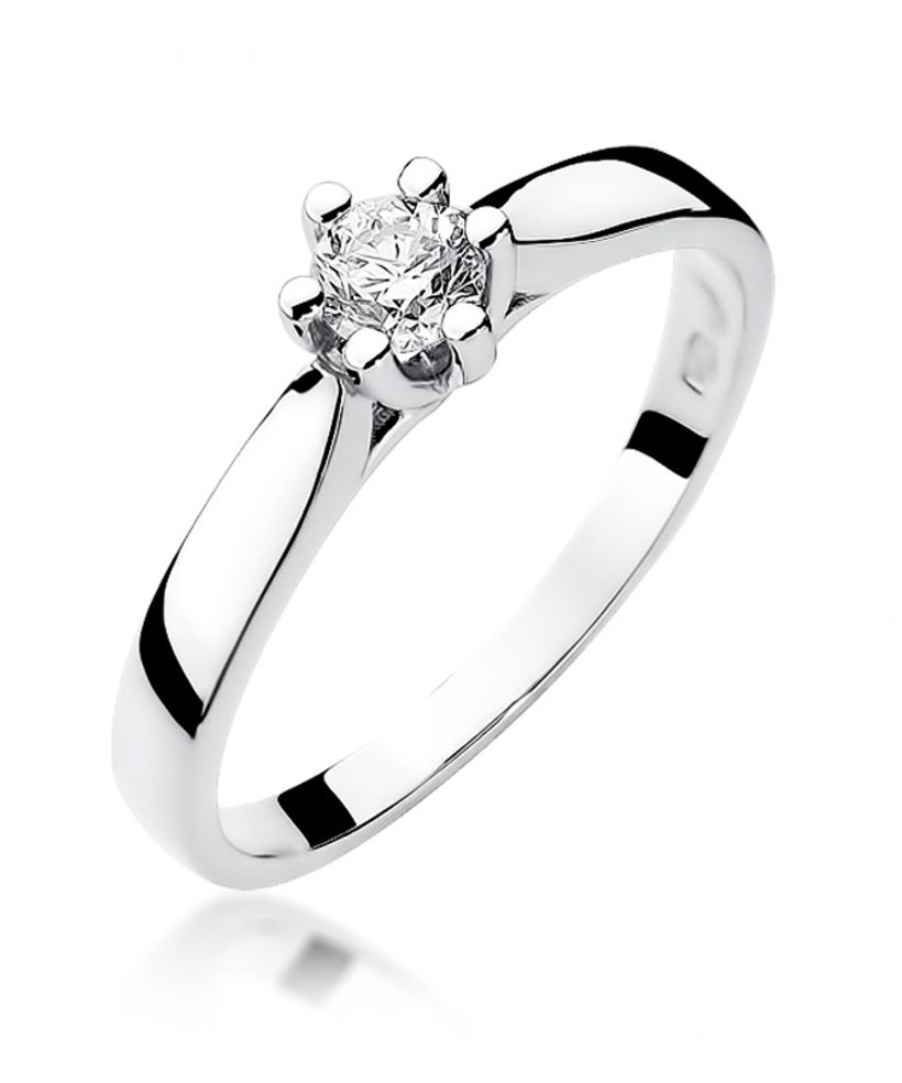 Pierścionek Bonore ze Złota próby 585 z diamentem 0,25 ct