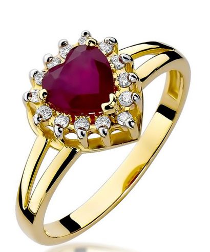 Pierścionek Bonore ze złota próby 585 z rubinem 1,1 ct