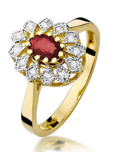 Pierścionek Bonore ze złota próby 585 z rubinem 0,6 ct
