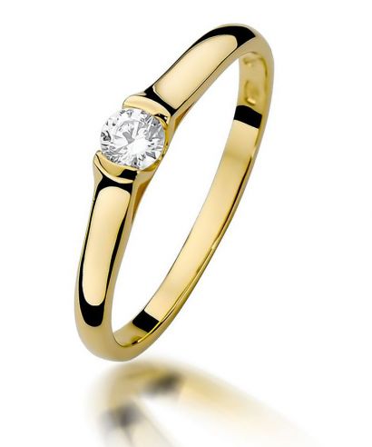 Pierścionek Bonore ze złota próby 585 z diamentem 0,15 ct