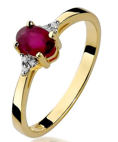 Pierścionek Bonore ze złota próby 585 z rubinem 0,6 ct