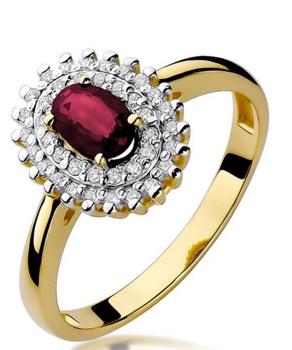 Pierścionek Bonore ze złota próby 585 z rubinem 0,6 ct