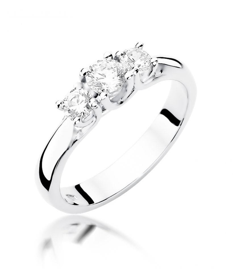 Pierścionek Bonore ze Złota próby 585 z diamentem 0,49 ct