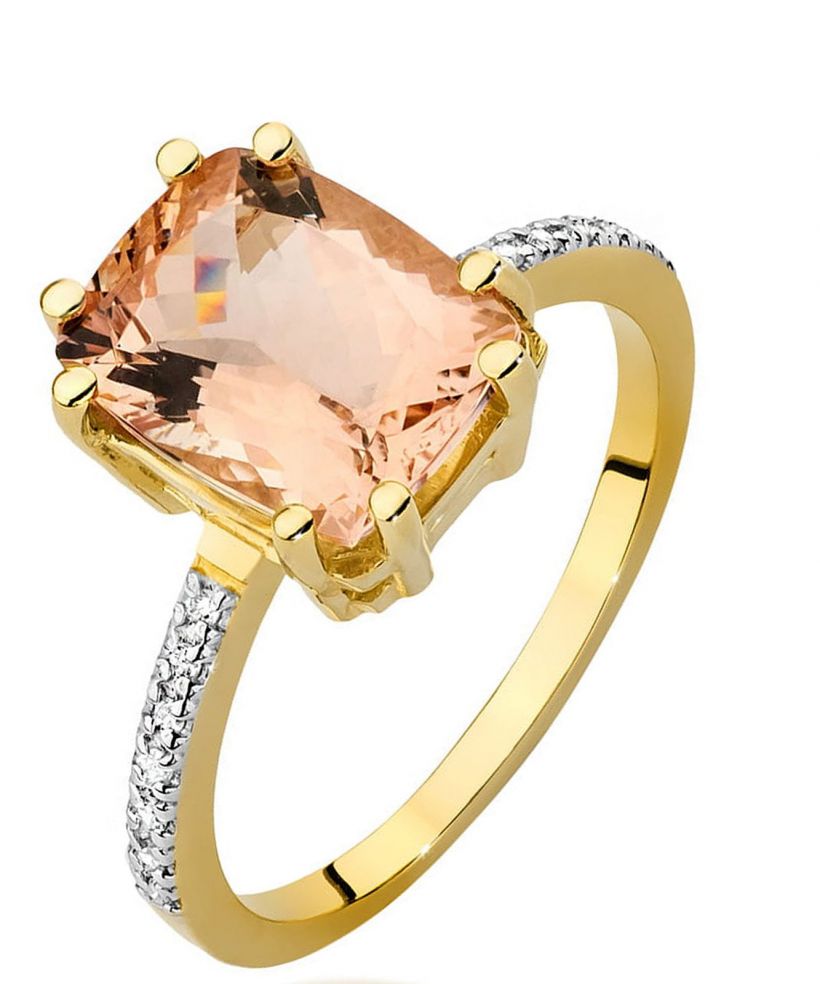 Pierścionek Bonore ze złota próby 585 z morganitem 2,8 ct
