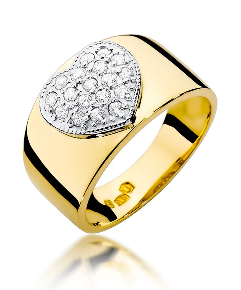Pierścionek Bonore ze Złota próby 585 z diamentem 0,26 ct