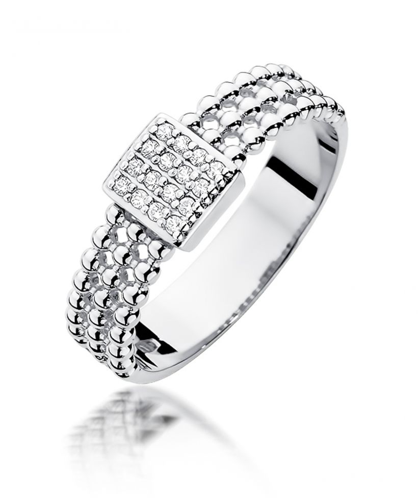 Pierścionek Bonore ze Złota próby 585 z diamentem 0,08 ct
