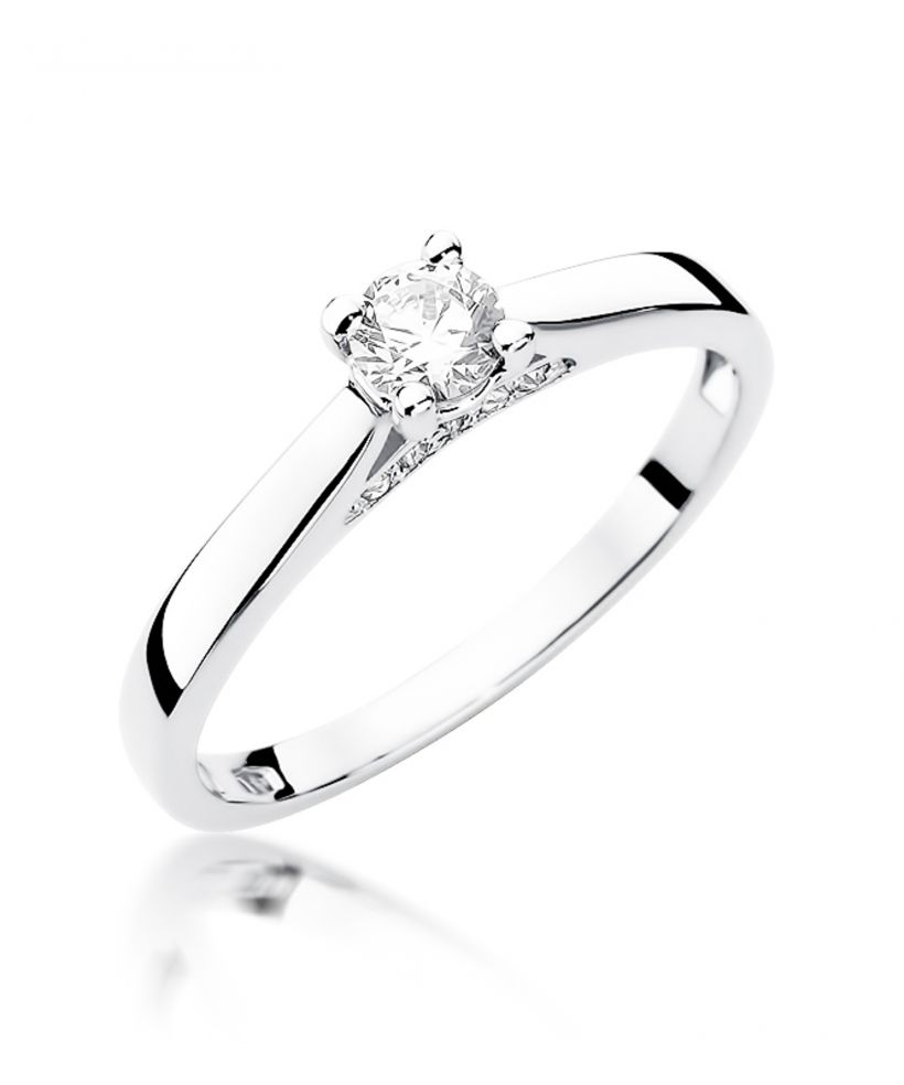 Pierścionek Bonore ze Złota próby 585 z diamentem 0,3 ct