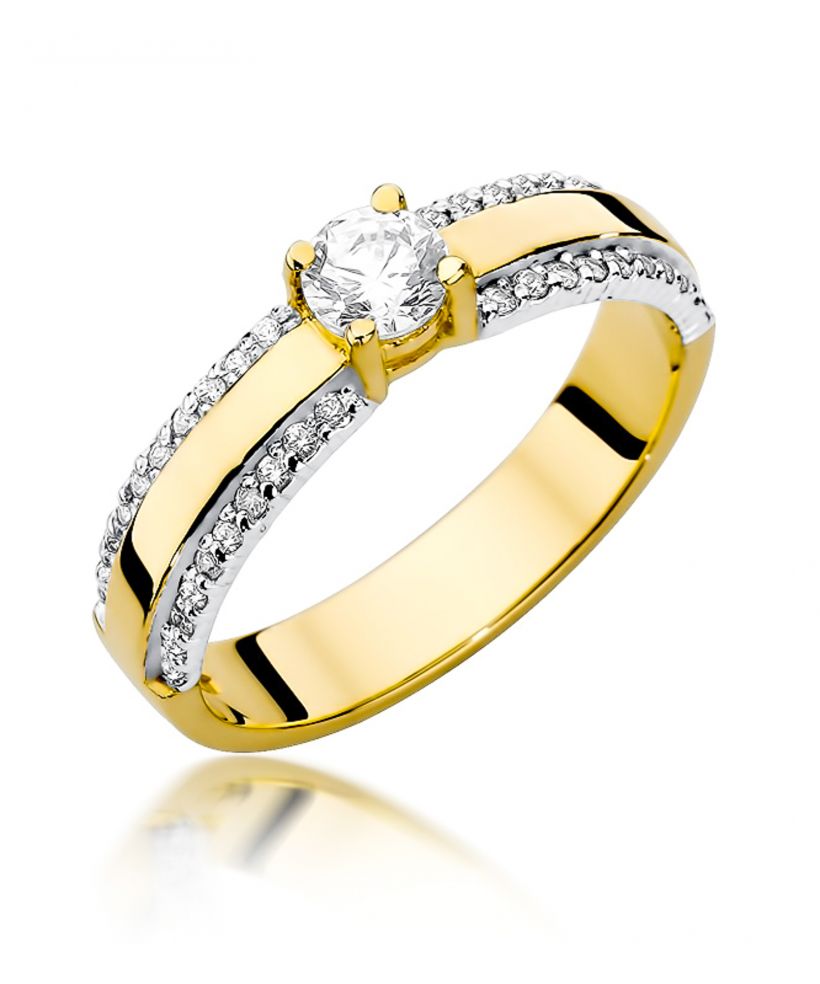 Pierścionek Bonore ze Złota próby 585 z diamentem 0,45 ct