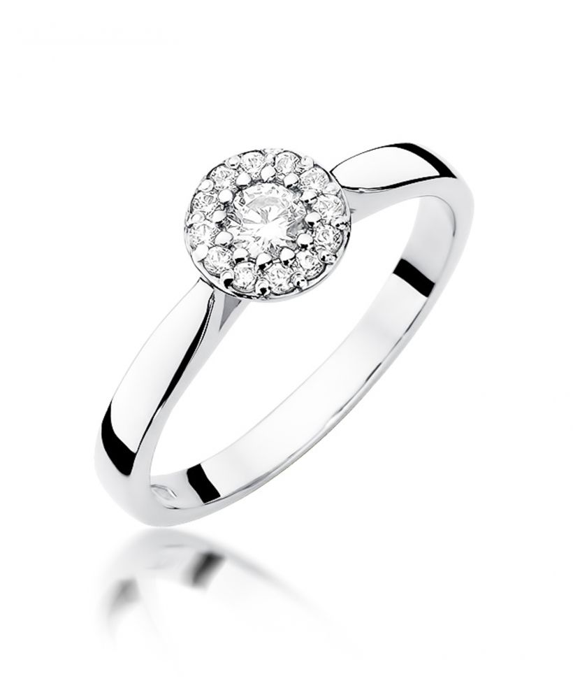 Pierścionek Bonore ze Złota próby 585 z diamentem 0,22 ct
