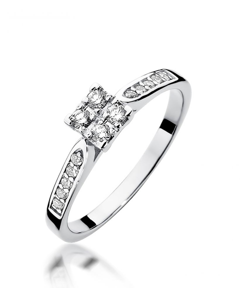 Pierścionek Bonore ze Złota próby 585 z diamentem 0,16 ct