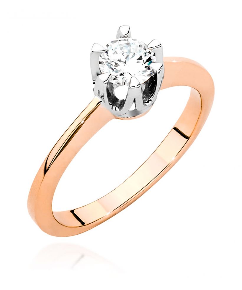 Pierścionek Bonore ze Złota próby 585 z diamentem 0,5 ct