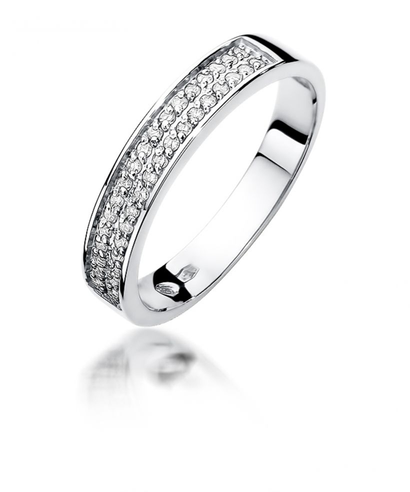 Pierścionek Bonore ze Złota próby 585 z diamentem 0,18 ct