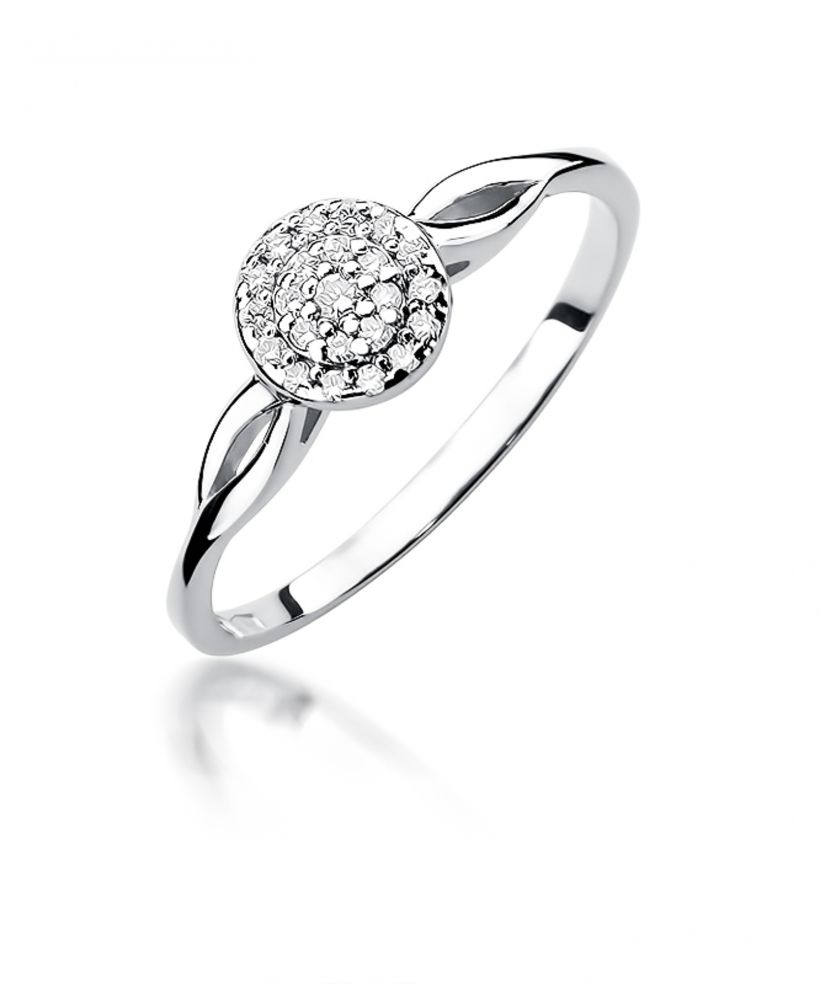 Pierścionek Bonore ze Złota próby 585 z diamentem 0,12 ct