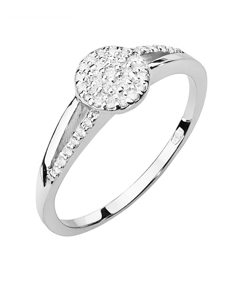 Pierścionek Bonore ze Złota próby 585 z diamentem 0,18 ct