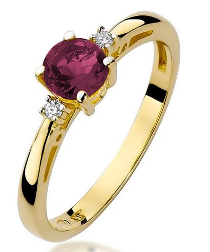 Pierścionek Bonore ze złota próby 585 z rubinem 0,6 ct