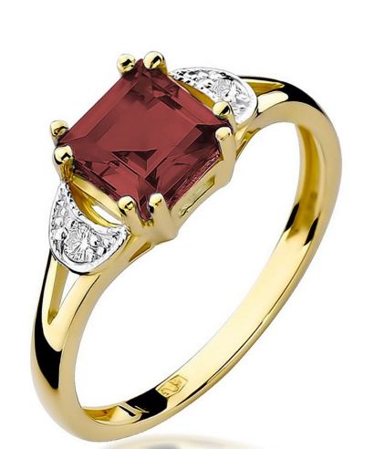 Pierścionek Bonore ze złota próby 585 z granatem 1,3 ct