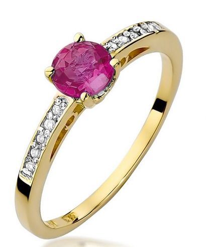Pierścionek Bonore ze złota próby 585 z rubinem 0,6 ct