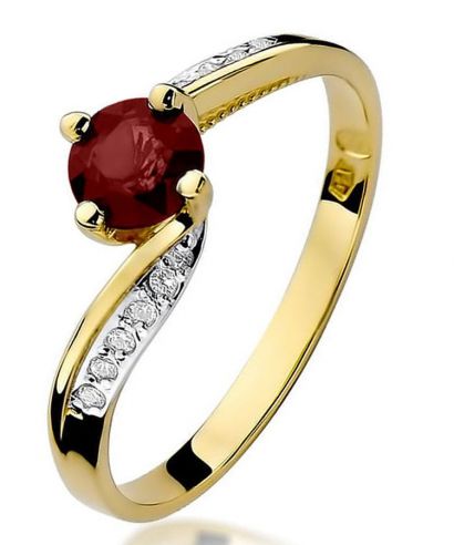 Pierścionek Bonore ze złota próby 585 z rubinem 0,6 ct