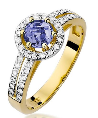 Pierścionek Bonore ze złota próby 585 z tanzanitem 0,5 ct