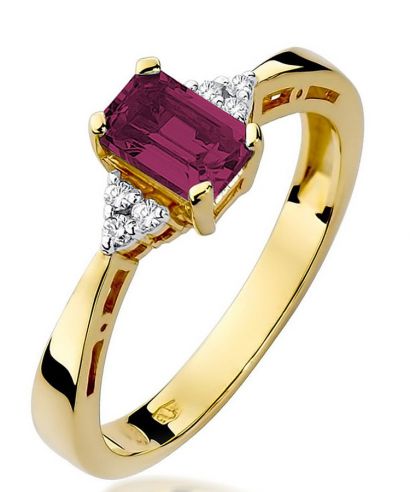 Pierścionek Bonore ze złota próby 585 z rubinem 0,8 ct