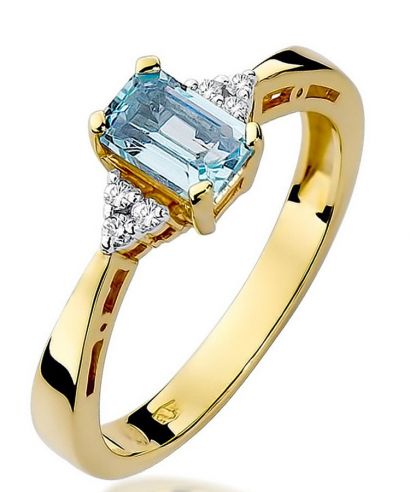 Pierścionek Bonore ze złota próby 585 z topazem 0,6 ct