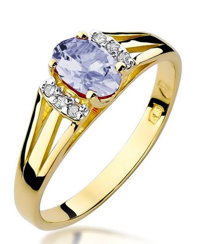Pierścionek Bonore ze złota próby 585 z tanzanitem 0,4 ct