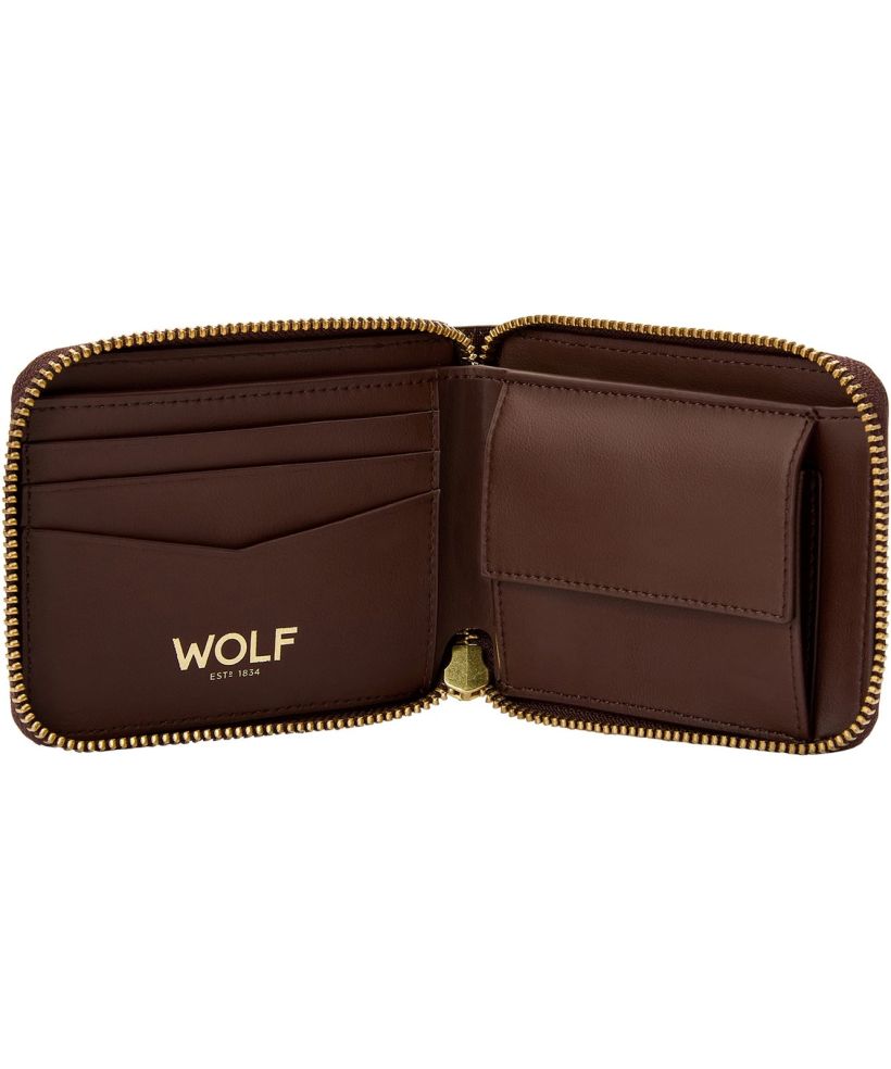 Portfel zamykany na zamek Wolf Signature Brown