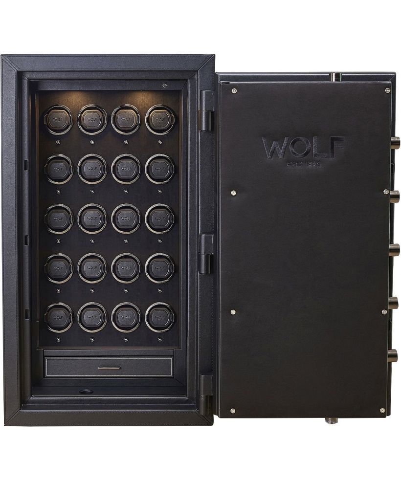 Sejf z rotomatami Wolf Athos 20 Piece Black na 20 zegarków