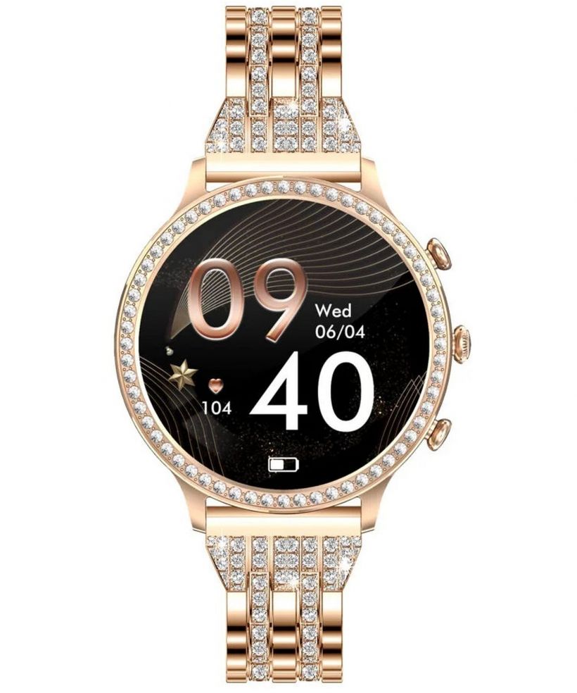 Smartwatch damski Manta Diamond Lusso Złoty SET