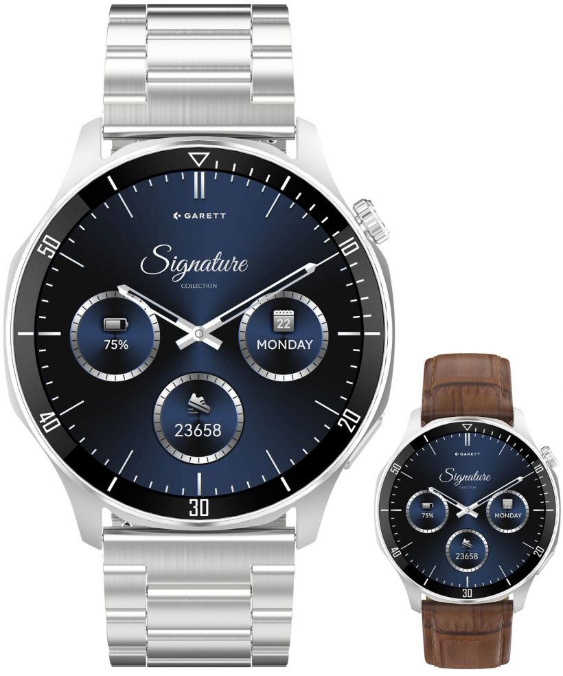 Smartwatch Garett Signature Prime Silver Solid SET