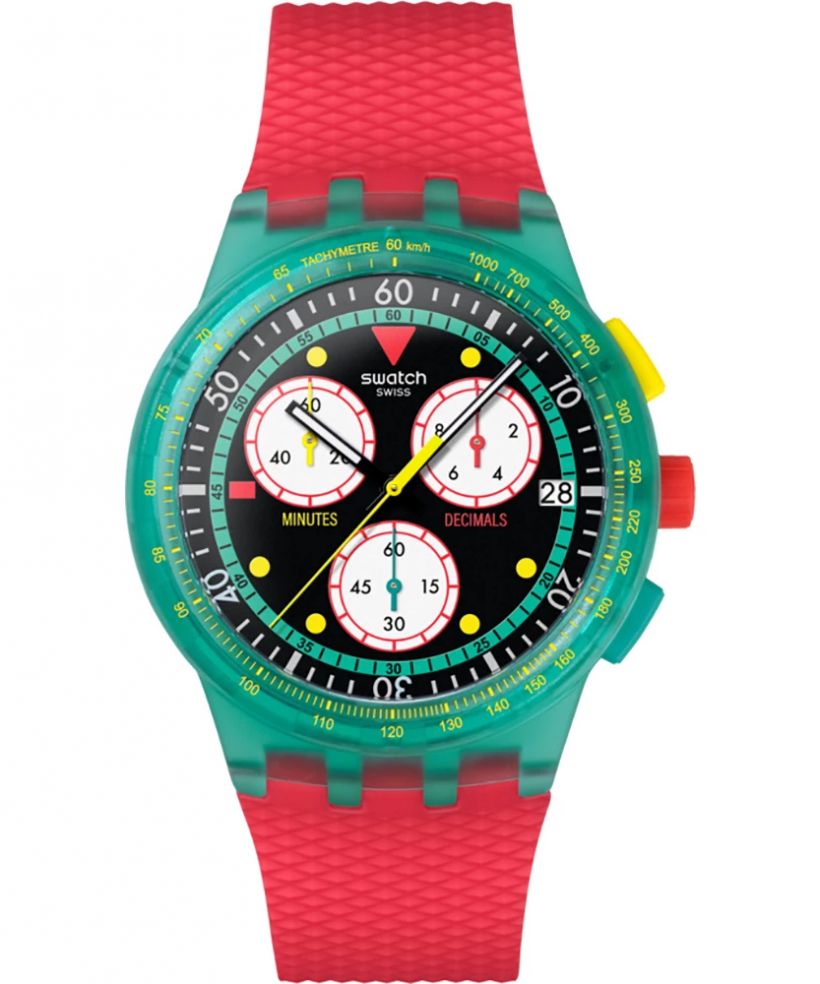 Zegarek Swatch Neon Emerald Chronograph