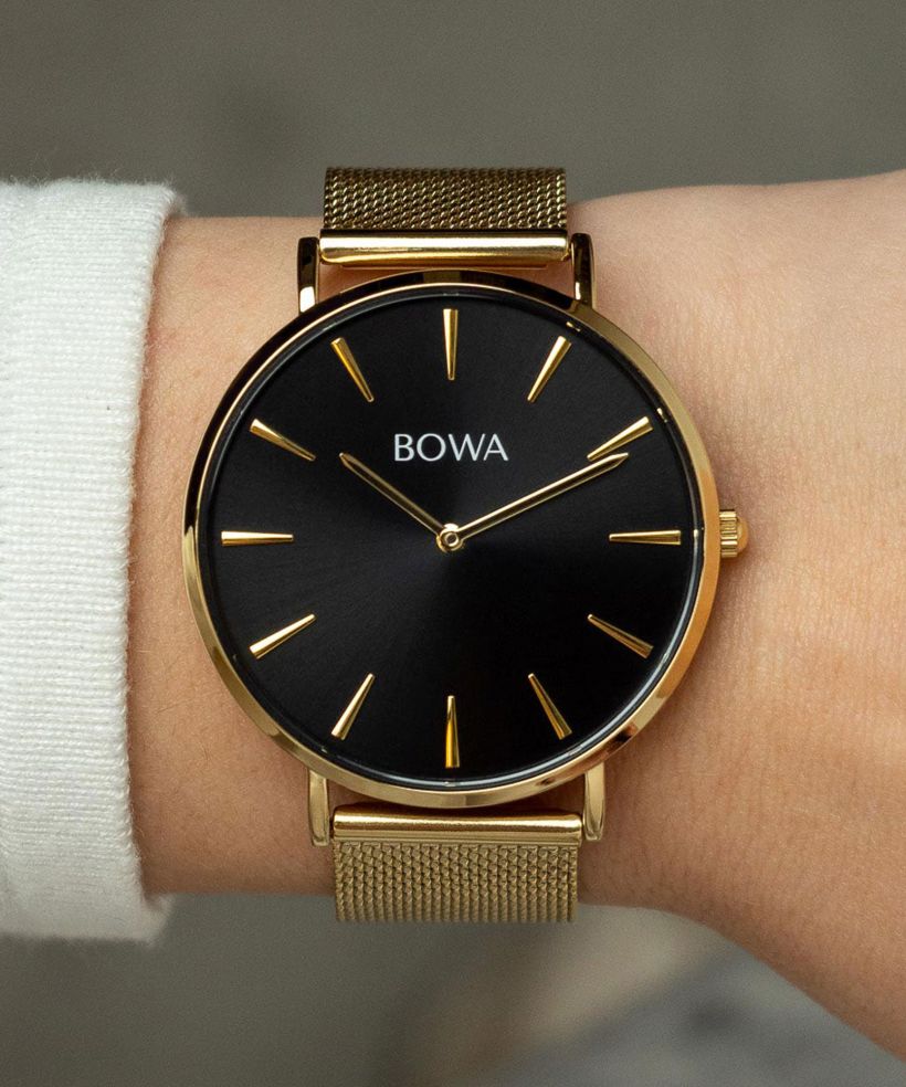 Zegarek BOWA New York Black-Gold Mesh 38