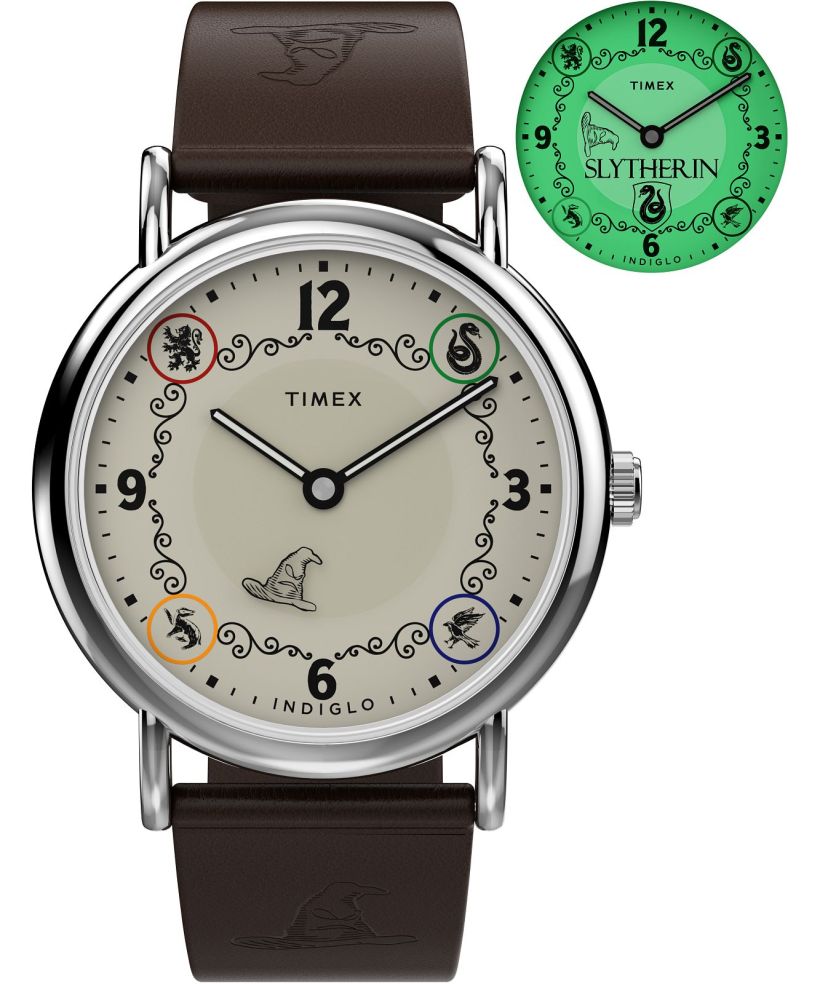 Zegarek Timex Harry Potter X Weekender Slytherin House 38mm Leather Strap
