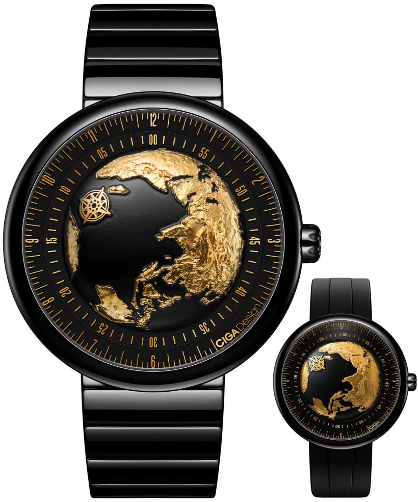 Zegarek męski Ciga Design U Series Blue Planet II Gilded Age Automatic SET