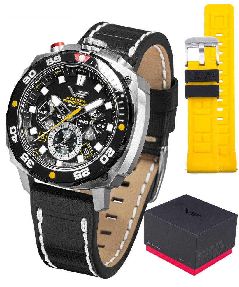 Zegarek męski Vostok Europe Systema Periodicum Sulfur Chronograph SET Limited Edition