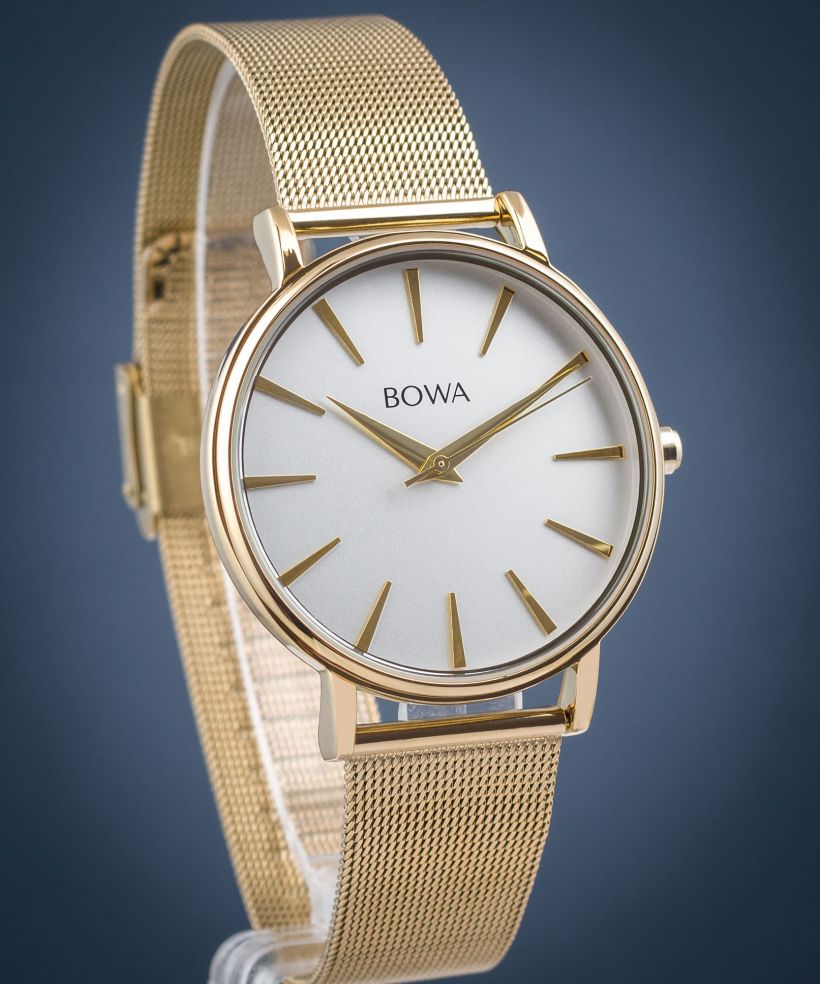 Zegarek damski BOWA Praha Silver-Gold Mesh 38