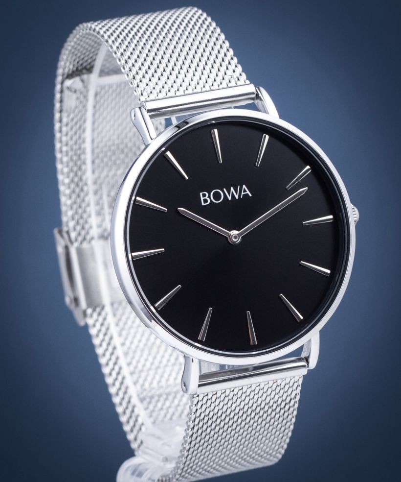 Zegarek BOWA New York Black-Silver Mesh 38