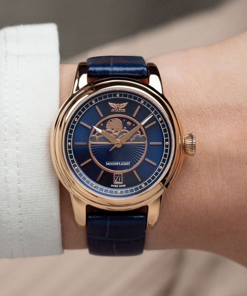 Zegarek damski Aviator Douglas Moonflight