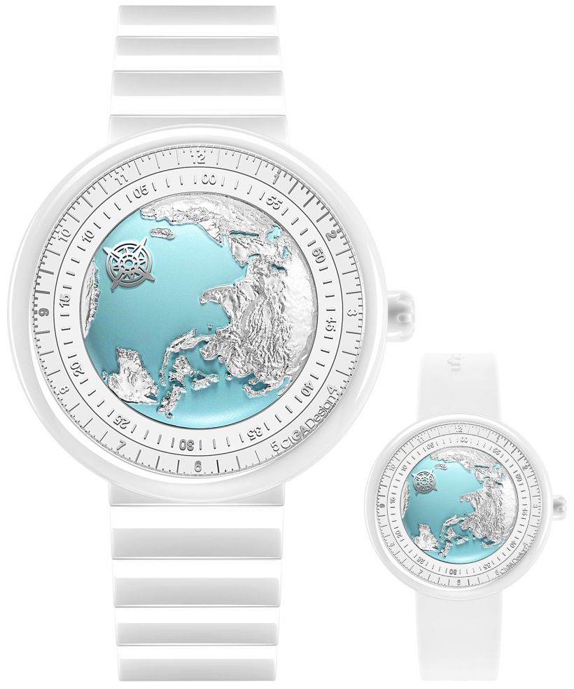 Zegarek damski Ciga Design U Series Blue Planet-ICE AGE SET